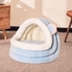 thumbnail image 4 of Bonita cama para gatos con base antideslizante, lavable, cómoda y cálida tienda de campaña para mascotas, cueva para perros y gatos Azul, 4 of 7