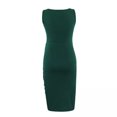 thumbnail image 4 of Lilgiuy Women Summer Sleeveless Maternity Dress Pregnancy Tank for Baby Shower Sleeveless Round Neck Solid Color Pleated Buttock Dress Green, 4 of 4