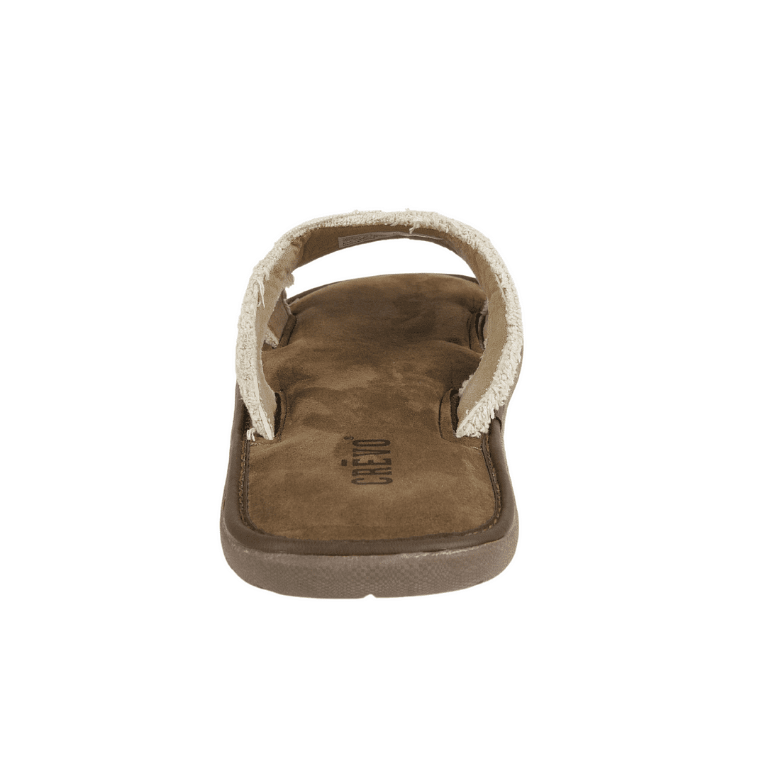 Crevo Baja II Men s Slide Sandals Memory Foam Frayed Hemp Design Walmart