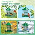 thumbnail image 6 of Petbank Metal Bird Feeder for Outside Hanging, Retractable Squirrel Proof 5lb Capacity Bird Feeders, for Outdoors Hanging Garden Yard, Green, 6 of 9