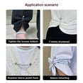 thumbnail image 7 of Multi-Function Magnetic Clothing Clips,3PCS Long Chain Round Magnetic Snap,Multifunctional T-Shirt Hem Shortened Magnetic Suction Seamless Snap (Gold), 7 of 7