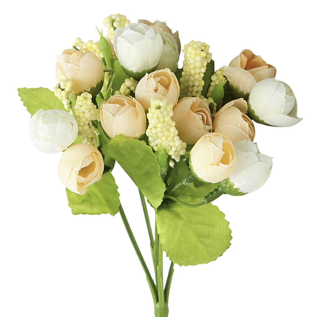 Mini Rosebud Artificial Flower Bunch x 15 heads 12 Inches Tall Lilac 
