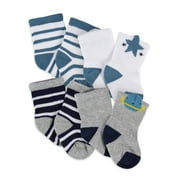 Gerber Baby Boy Wiggle Proof Socks, 4-Pack (Newborn - 0-6M)