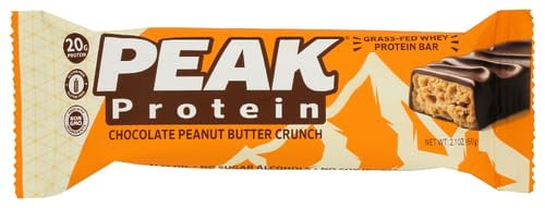 (Pack Of 12) Peak Protein Bar Protein Chocolate Peanut Butter Crunch 2.1 Oz