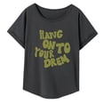 thumbnail image 1 of Camiseta mujer, camisa cuello redondo, camiseta básica sencilla para vacaciones, vacaciones en la playa XL, 1 of 7