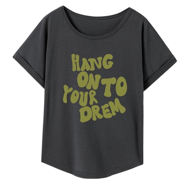 Camiseta mujer, camisa cuello redondo, camiseta básica sencilla para vacaciones, vacaciones en la playa XL