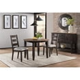 thumbnail image 3 of Intercon Furniture Beacon Transitional Wood Round Drop Table in Black/Walnut, 3 of 4