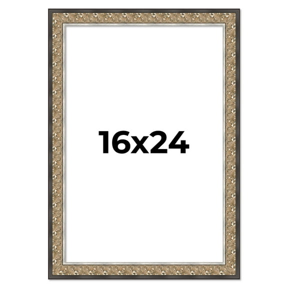 16x24 Frame Silver Real Wood Picture Frame Width 1.75 Inches | Interior Frame Depth 0.5 Inches |