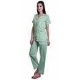 thumbnail image 2 of Moomaya Pyjama pour Femmes Ensemble de Pj Chemise de Pyjama en Coton Imprimé à Boutons Tenue de Nuit, 2 of 6