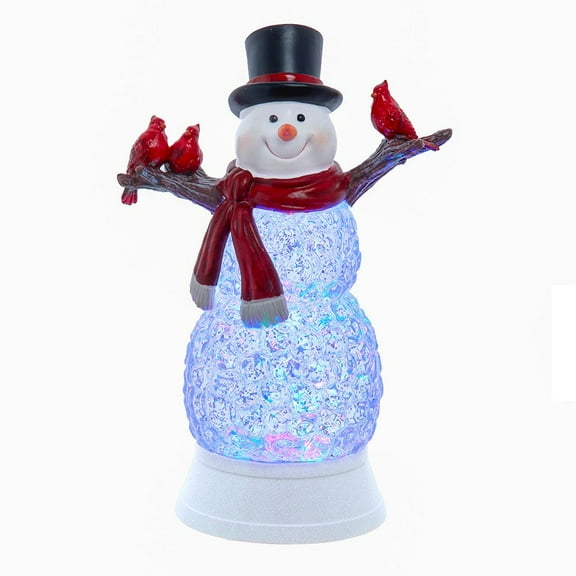 Kurt Adler 11.42-Inch Battery Operated LED Swirl Glitter Snowman