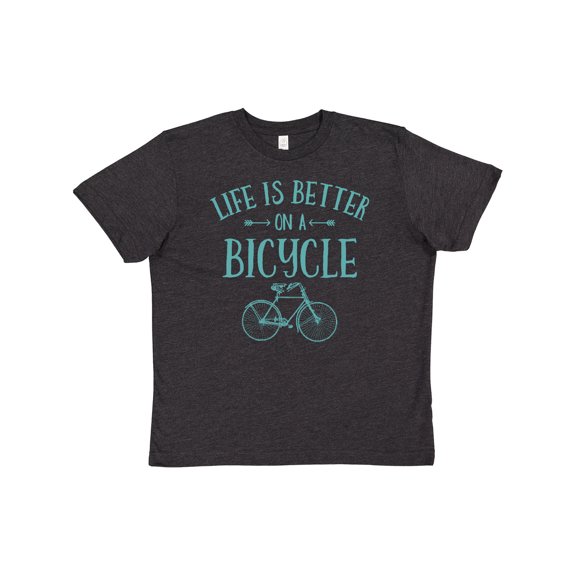 Inktastic Life's Better On A Bicycle Youth T-Shirt
