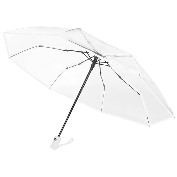 Compact Clear Umbrella for Travel Automatic Folding Umbrella Transparent Umbrella Lightweight Umbrella Portable Umbrella