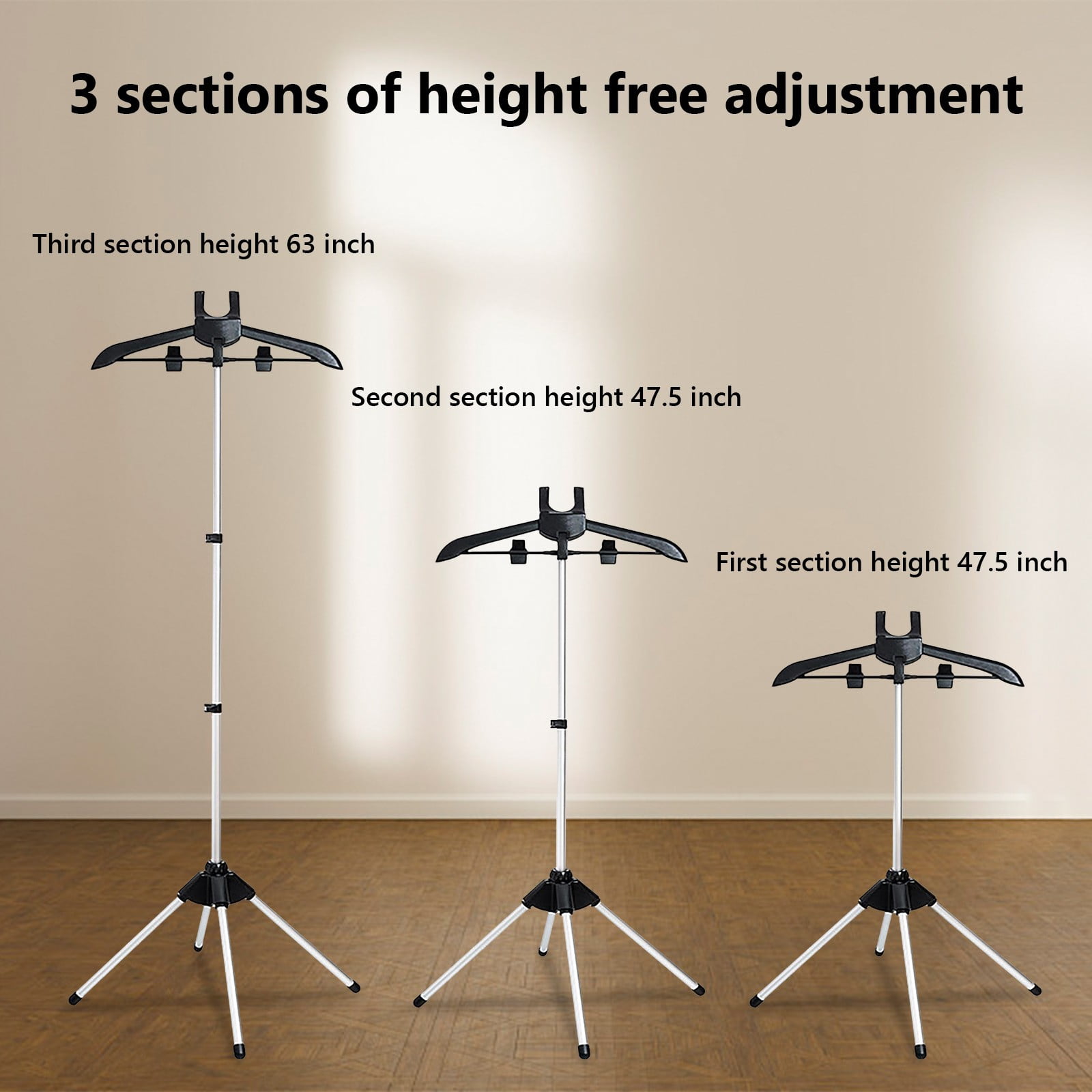 PRINxy Iron Steam Stand,Steaming Clothes Hangers,Handheld Clothes Stands,Folding Handheld Cloths Stand,Coat Stand,Garment Handheld Stand,Black,