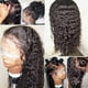 thumbnail image 1 of JYZ Pelucas de cabello humano rizado birmano con encaje frontal, pelucas de cabello humano de 180% de densidad, nudos blanqueados prearrancados con pelo de bebé, 13x4, pelucas frontales de encaje ondu, 1 of 5