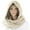 Beige, variant on Women‘s 3-in-1 Hooded Scarf Wrap - Crochet Knit Convertible Shawl and Neck Warmer for Cold Weather