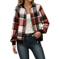 thumbnail image 3 of Shadoumai Jackets for Women Trendy Long Sleeve Plaid Shackets Casual Zip up Fall Lightweight Jacket Fall Winter Outfits 2025, 3 of 6