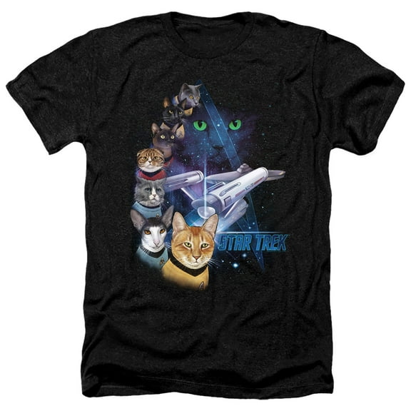 Star Trek - Feline Galaxy - Heather Short Sleeve Shirt - XXX-Large
