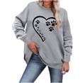 thumbnail image 4 of Enjoytime Valentine's Day Womens Sweatshirt Funny Graphic Print Crewneck Casual Pullover Shirts Top Y2K Streetwear Plus Size Long Sleeve Sweatshirt Tops for Woman on Clearance, 4 of 4