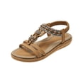 thumbnail image 2 of Walking Shoes Women, Orthopedic Shoes for Women Wide Width, Womens Sandals Arch Support Summer Beach Sandals Comfort Walking Shoes Bohemian Flip Flops Sandals for Women, Camel 5, 2 of 9