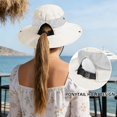 thumbnail image 5 of Minzimin 1Pcs Ponytail Sun Bucket Hats for Women UV Protection Foldable Mesh Wide Brim Hiking Beach Fishing Summer, 5 of 6