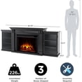 thumbnail image 4 of Real Flame Tracey 84" Grand Electric Fireplace TV Stand in Black, 4 of 9