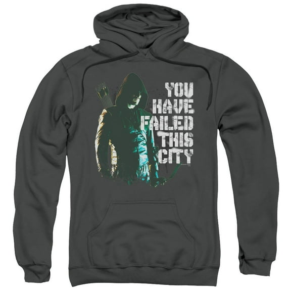 Arrow Men's You Have Failed Hooded Sweatshirt Large Charcoal
