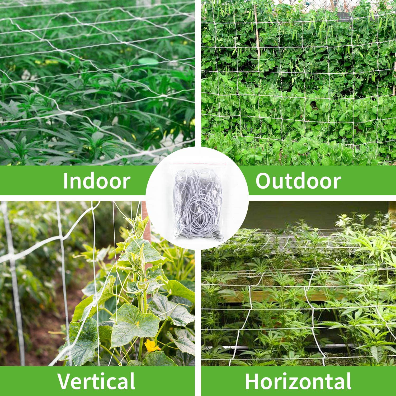 Details about   Trellis Netting Mesh Hydroponics Plant Support Elastic Hooks Indoor Grow Tents 