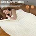 thumbnail image 3 of EastVita Electric Blanket Queen Heated Blanket Dual Control Cozy Faux Rabbit Fur with 4 Heating Levels and 10H Auto Off Over-Heat Protection Machine Washable ETL Certification Beige 84x90 Inch, 3 of 8