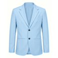 thumbnail image 4 of LEKWK Mens Suit Jacket Slim Fit Notched Lapel Two Button Blazer Lightweight Long Sleeve Fall Coat for Business Casual Wedding Party Blue XXL, 4 of 6
