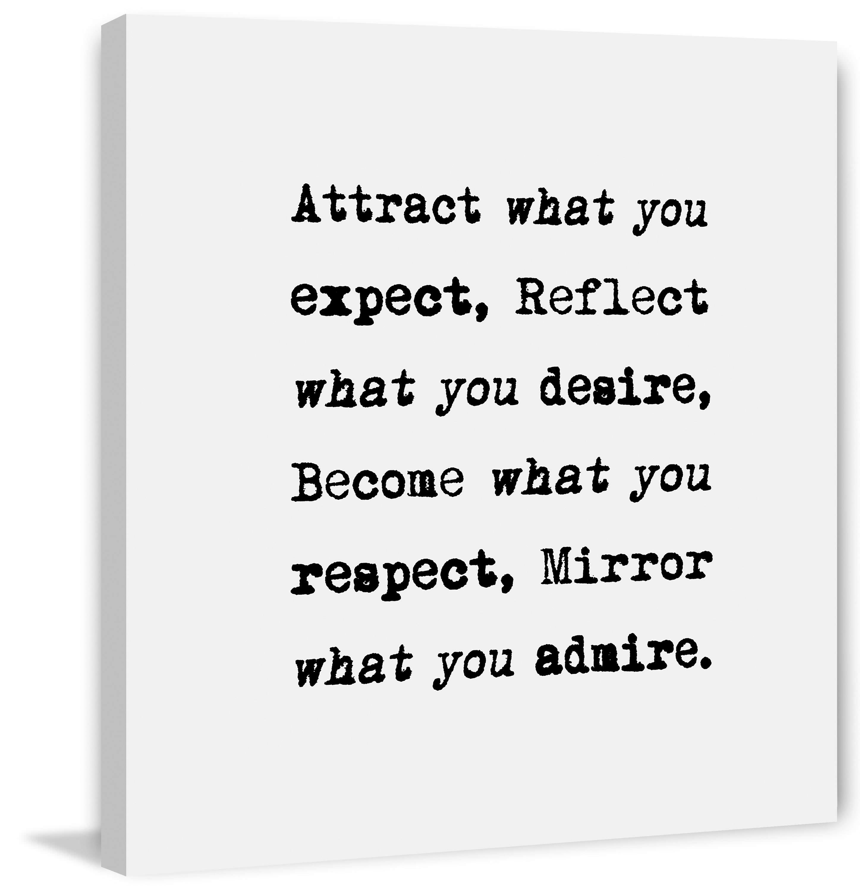 Marmont Hill Attract What You Expect 30” x 40” Framed Canvas Art Prints