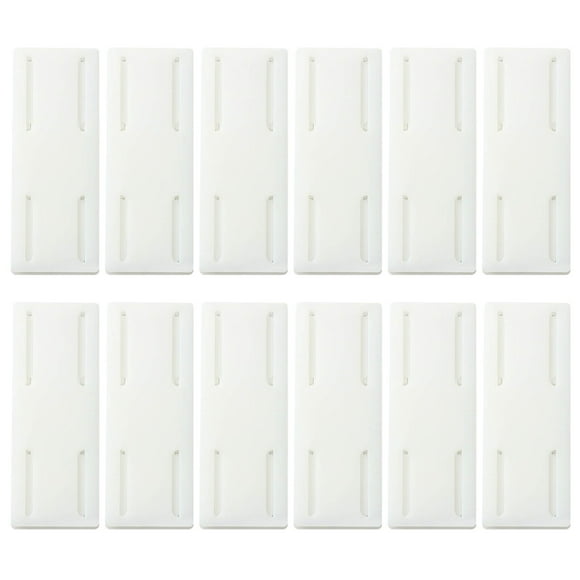 Lot de 12 Multiprise avec Adhésif Double Face, Kit de Montage Sans Perçage pour Routeurs et Adaptateurs, Clip en Plastique pour Gestion des Câbles, 10x4cm