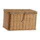 thumbnail image 3 of Canasta de almacenamiento con tapa rectangular Práctico decorativo Organizador casero Bin de almacenamiento para el dormitorio de la oficina Desk Baño 24CMX14CMX14CM, 3 of 8
