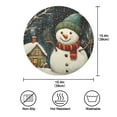 thumbnail image 7 of WOBOGO Winter Snowman Round Placemats Set of 4 Heat Resistant Washable Kitchen Table Decorations 15.4in, 7 of 7
