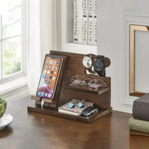Wooden Phone Docking Station Organizer