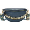 thumbnail image 1 of Asge Grueso de la Cadena de las Mujeres Fanny Pack a Cuadros de cuero de la Cintura de la Bolsa de Hombro Crossbody Pecho Bolsas Asge Con 1 compartimento principal y 1 bolsillo interior con cremallera, 1 of 5