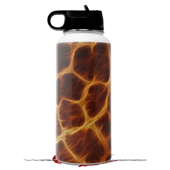 Skin Wrap Decal compatible with Hydro Flask Wide Mouth Bottle 32oz Fractal Fur Giraffe (BOTTLE NOT INCLUDED)