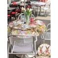 thumbnail image 4 of Easter Bunny Eggs Outdoor Tablecloth - 60 Inch Round Dining Table Cover, Spring Tulips Rustic Rabbits Grey Plaid Waterproof Outdoor Table Cloth with Umbrella Hole & Zipper for Picnic/Patio/Party, 4 of 7
