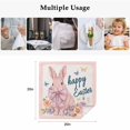 thumbnail image 5 of Easter Rabbits Cloth Napkins, Spring Floral Cute Bunny Butterflies Pink Washable and Reusable Dinner Napkins Set of 4, Table Napkin for Kitchen Party Birthday Wedding Hotel Housewarming 20"x20", 5 of 9