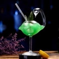 thumbnail image 3 of Cocktail Glass - Set of 2 Swan Glass 6oz Creative Drinking Glasses Wedding Gift for Juice, Martini, tequila, margarita, 3 of 5