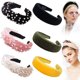 thumbnail image 1 of Women's Headband Headband - Knotted Pearl Bandana Cute Headband Velvet Filled Hairband For Women's Hair Wide Thick Top (3 Pearl Headbands + 3 Velvet F, 1 of 4