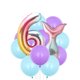 thumbnail image 1 of Juego de 12 globos de cola de sirena TOMSHOO Número 6, 1 of 7