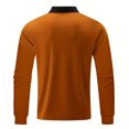 thumbnail image 4 of Blusa y camisa de manga larga con cuello vuelto para hombre, holgada, con solapa y botones, deportiva, de manga larga y solapa., 4 of 4