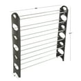 thumbnail image 4 of Everyday Home 6-Tier Plastic Stackable Shoe Rack - Holds 24 Pairs (Black), 4 of 4
