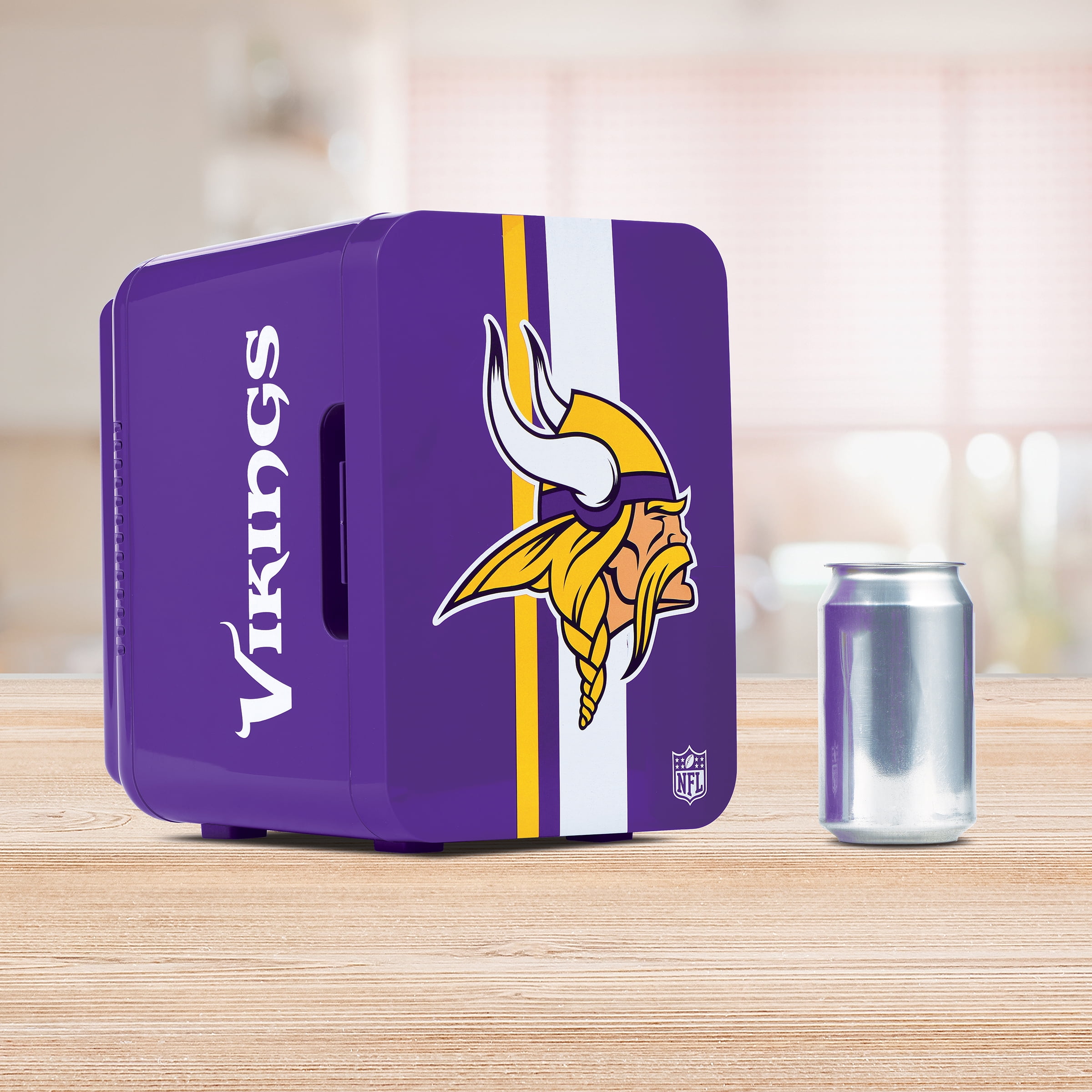 NFL Minnesota Vikings Mini Fridge, Purple, 4L, 6 Cans