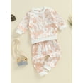 thumbnail image 6 of Aojekbee Toddler Boys Fall Outfits Tie-Dye Print Long Sleeve Sweatshirts and Long Pants 2Pcs Clothes Set, 6 of 10