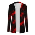 thumbnail image 5 of TFEOQRY Women's Evil Pattern Cardigan Long Sleeve Open Front Coat Casual Fall Winter Outerwear Black-1, 5 of 6