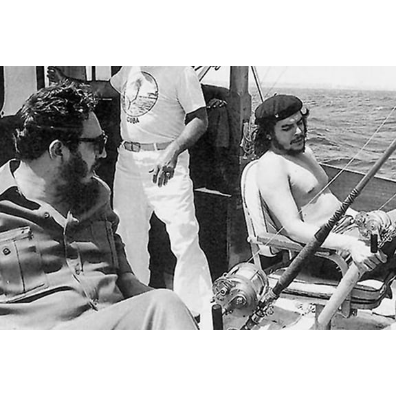 24x36 gallery poster, Fidel Castro and Che Guevara participated in the 1960 Hemingway Tournament