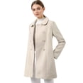 thumbnail image 1 of Abrigo Largo De Invierno Con Cuello Peter Pan Y Doble Botonadura Para Mujer Beige M, 1 of 7