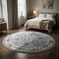 thumbnail image 7 of FULIE 6'x6'Round Rugs Soft Bohemian Area Rugs for Living Room Bedroom Modern Decor Carpet,Blue, 7 of 7