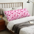 thumbnail image 4 of Fotbe Breast Cancer Ribbons Awareness Funda para Almohada Corporal con Diseño, Funda de Microfibra Ultrasuave de 20x54 Pulgadas, Ropa de Cama Elegante, 4 of 7